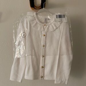 Janie and Jack White Sweater kids size 4